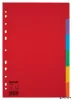 Regiszter, karton, A4, 6 részes, ESSELTE "Economy", színes