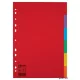 Regiszter, karton, A4, 6 részes, ESSELTE "Economy", színes