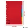 Regiszter, karton, A4, 6 részes, ESSELTE "Economy", színes