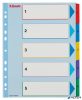 Regiszter, laminált karton, A4 maxi, 1-5, újraírható, ESSELTE