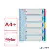 Regiszter, laminált karton, A4 maxi, 1-5, újraírható, ESSELTE