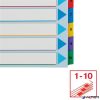 Regiszter, laminált karton, A4 Maxi, 1-10, újraírható, ESSELTE