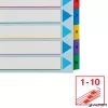 Regiszter, laminált karton, A4 Maxi, 1-10, újraírható, ESSELTE