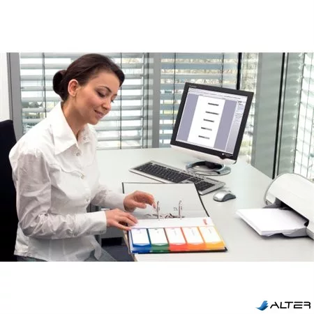 Regiszter, műanyag, A4 Maxi, 1-10, nyomtatható, ESSELTE, áttetsző