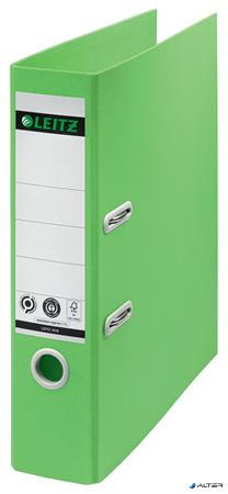 Iratrendező, 80 mm, A4, karton, újrahasznosított, LEITZ '180 Recycle', zöld