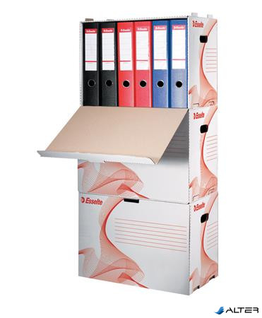 Archiválókonténer, karton, előre nyíló, iratrendezőnek, ESSELTE "Standard", fehér