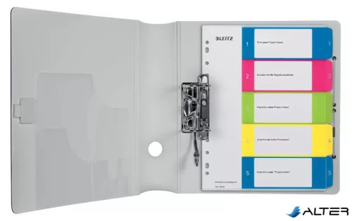 Regiszter, műanyag, A4 Maxi, 1-5, LEITZ 'Wow'