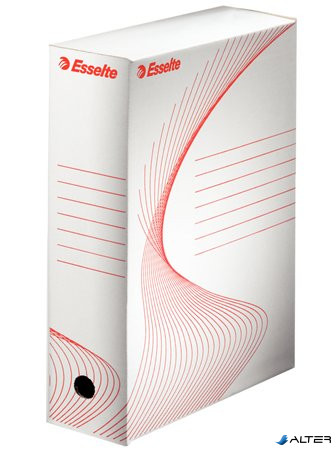 Archiválódoboz, A4, 100 mm, karton, ESSELTE "Boxy", fehér