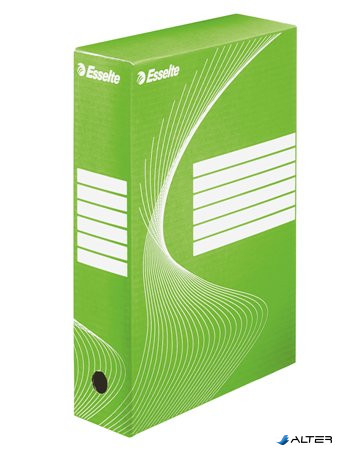 Archiválódoboz, A4, 80 mm, karton, ESSELTE "Boxycolor", zöld