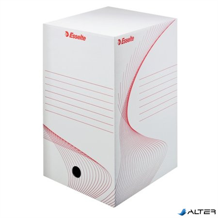 Archiválódoboz, A4, 200 mm, karton, ESSELTE "Boxy", fehér
