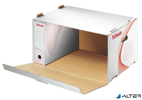 Archiválókonténer, karton, előre nyíló, ESSELTE "Standard", fehér