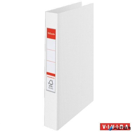 Gyűrűs könyv, 2 gyűrű, 42 mm, A4, PP, ESSELTE "Standard", Vivida fehér