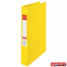   Gyűrűs könyv, 4 gyűrű, 42 mm, A4, PP, ESSELTE "Standard", Vivida sárga