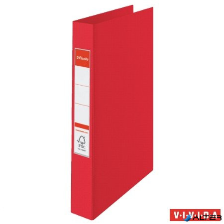Gyűrűs könyv, 4 gyűrű, 42 mm, A4, PP, ESSELTE 'Standard', Vivida piros