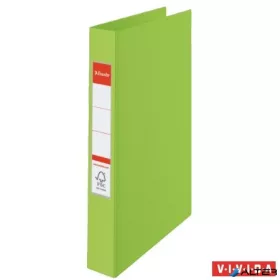   Gyűrűs könyv, 4 gyűrű, 42 mm, A4, PP, ESSELTE "Standard", Vivida zöld