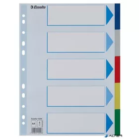 Regiszter, műanyag, A4, 5 részes, ESSELTE