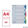 Regiszter, műanyag, A4, 5 részes, ESSELTE