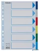 Regiszter, műanyag, A4, 6 részes, ESSELTE