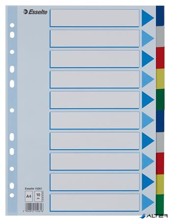 Regiszter, műanyag, A4, 10 részes, ESSELTE