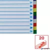 Regiszter, műanyag, A4, 20 részes, ESSELTE