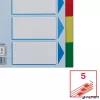 Regiszter, műanyag, A5, 5 részes, ESSELTE, színes