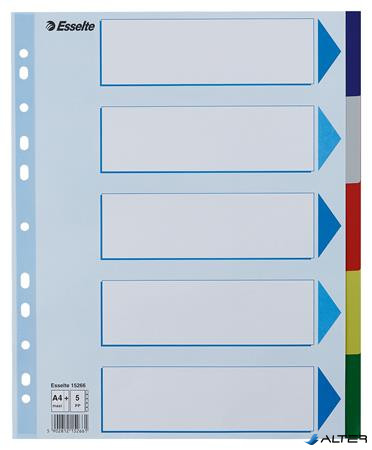Regiszter, műanyag, A4 Maxi, 5 részes, ESSELTE