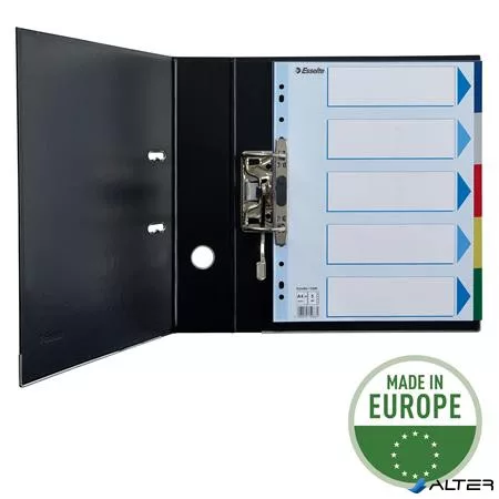 Regiszter, műanyag, A4 Maxi, 5 részes, ESSELTE