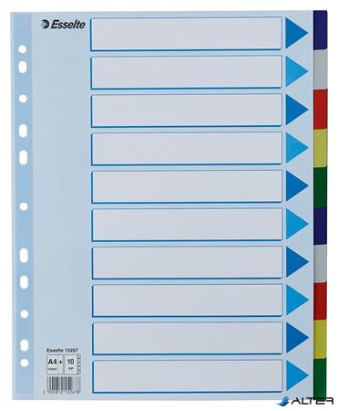 Regiszter, műanyag, A4 Maxi, 10 részes, ESSELTE