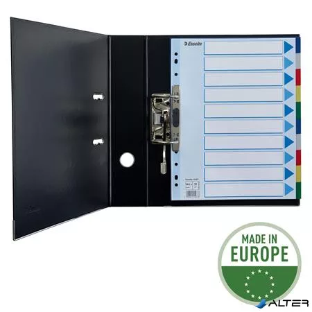 Regiszter, műanyag, A4 Maxi, 10 részes, ESSELTE