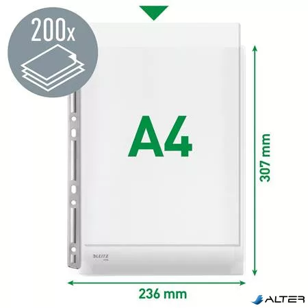 Katalógustartó genotherm, lefűzhető, A4, 170 mikron, narancsos felület, 20 mm, LEITZ "Jumbo Extra"