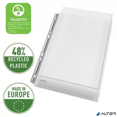 Katalógustartó genotherm, lefűzhető, A4, 170 mikron, narancsos felület, 20 mm, LEITZ "Jumbo Extra"