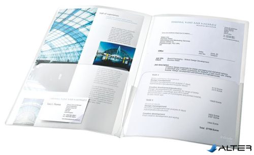 Rendszerező genotherm, kihajtható, A4, 180 mikron, narancsos felület, ESSELTE