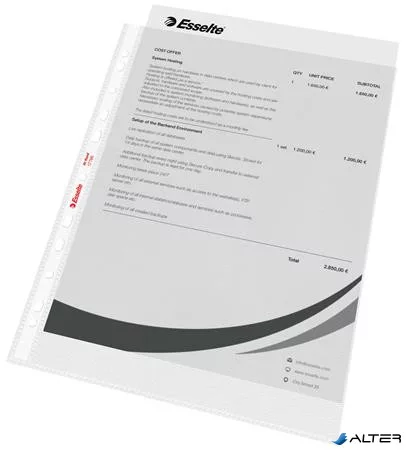 Genotherm, lefűzhető, A4, 43 mikron, narancsos felület, adagolóban, ESSELTE "At Hand"