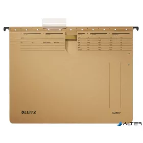   Függőmappa, gyorsfűzős, karton, A4, LEITZ 'Alpha', natúr