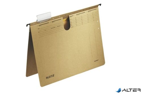 Függőmappa, gyorsfűzős, karton, A4, LEITZ "Alpha", natúr
