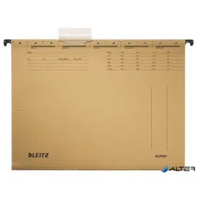   Függőmappa, karton, A4, LEITZ "Alpha Standard", natúr