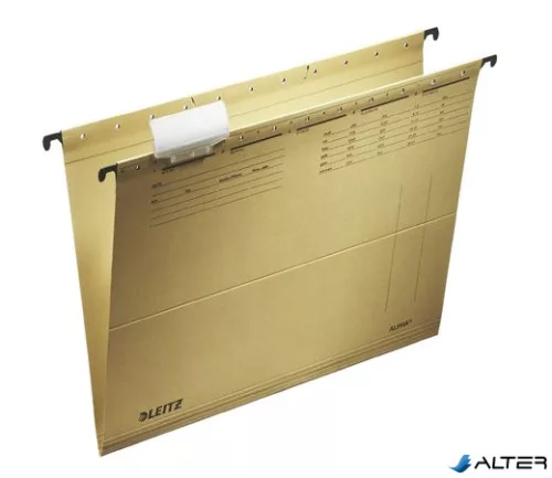 Függőmappa, karton, A4, LEITZ "Alpha Standard", natúr