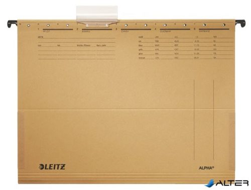 Függőmappa, oldalvédelemmel, karton, A4, LEITZ "Alpha", natúr