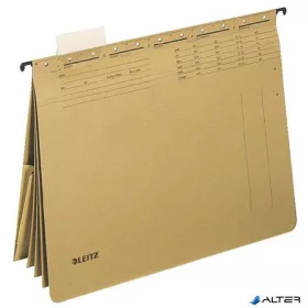   Függőmappa, gyorsfűzős, karton, A4, LEITZ "Alpha kombi", natúr