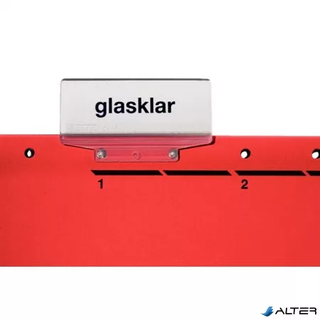 Függőmappa, gyorsfűzős, karton, A4, LEITZ 'Alpha', piros