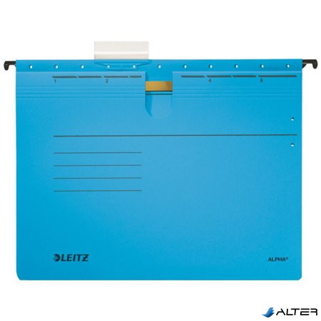 Függőmappa, gyorsfűzős, karton, A4, LEITZ "Alpha", kék