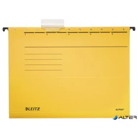   Függőmappa, karton, A4, LEITZ 'Alpha Standard', sárga