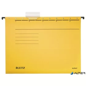   Függőmappa, karton, A4, LEITZ "Alpha Standard", sárga