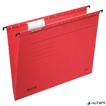 Függőmappa, karton, A4, LEITZ "Alpha Standard", piros