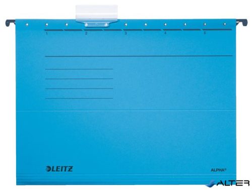 Függőmappa, karton, A4, LEITZ 'Alpha Standard', kék
