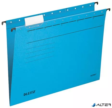 Függőmappa, karton, A4, LEITZ "Alpha Standard", kék