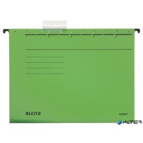 Függőmappa, karton, A4, LEITZ "Alpha Standard", zöld