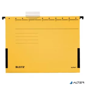   Függőmappa, oldalvédelemmel, karton, A4, LEITZ 'Alpha', sárga