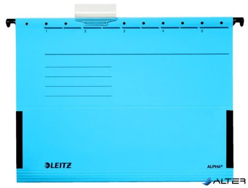 Függőmappa, oldalvédelemmel, karton, A4, LEITZ "Alpha", kék