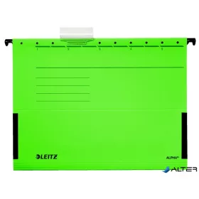   Függőmappa, oldalvédelemmel, karton, A4, LEITZ 'Alpha', zöld